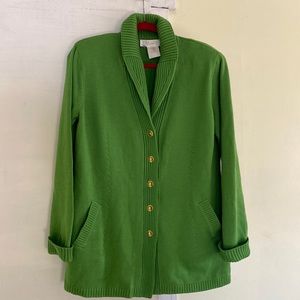 Escada New Virgin Wool Beautiful Cardigan Jacket Logo Buttons Made in Germany